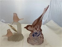 2 Glass Figurines-Birds