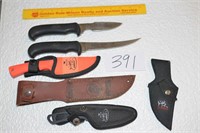 Group Lot of Knives & Sheaths Buck Knife w/Case;