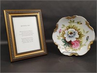 Japan Floral Bowl & Mothers Day Poem Framed