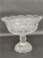 Clear Glass Moon and Stars Compote Bowl