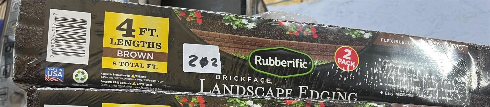 Rubberific BrickfaceLandscape Edging,2pk-8ft Total