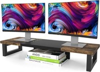 WESTREE Dual Monitor Stand Riser  Wood/Steel