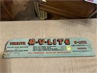 Vintage R-V-Lite Store Display Sign