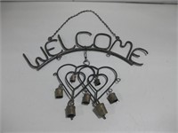 17.5"x 9.25" Metal Bell Welcome Decor