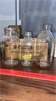 3 Vintage Milk Jars