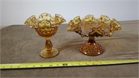 AMBER CANDY DISHES