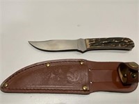Marbles fixed blade knife and sheath - measure 7