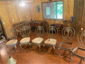 6 - heavy metal chairs – needs recovering