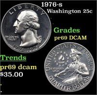 Proof 1976-s Washington Quarter 25c Grades GEM++ P