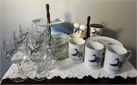 Ned Smith Waterfowl 1979 Service Set, Glasses