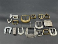 Brass and Silver Plate Belt Buckles