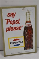 Vintage Pepsi Standee Advertising Sign