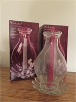 (2) Celestial 3 PC Candle Lamps with Boxes