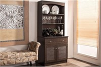 BAXTON STUDIO Agni Buffet and Hutch  Dark Brown