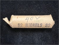 Roll of Liberty "V" Nickels