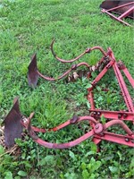 Red cultivator/Plow attachment