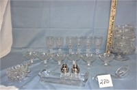 lot small glass desserts, goblets