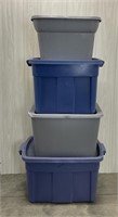 ASSORTED PLASTIC STORAGE CONTAINERS W LIDS