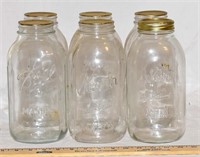 LOT - SIX 1/6 GAL CANNING JARS