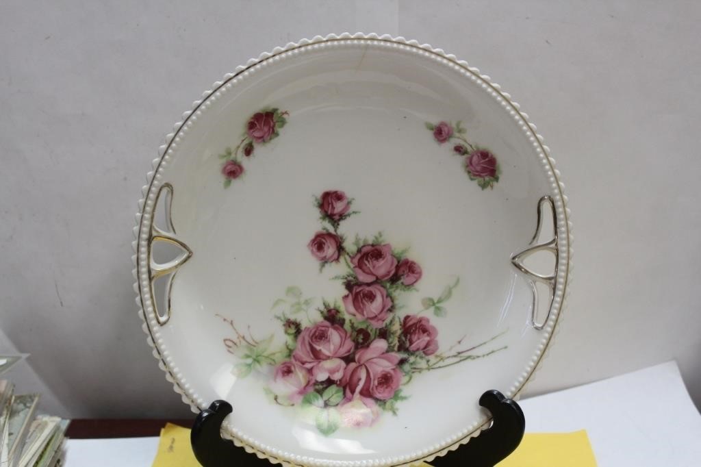 An Antique Silesia Rose Plate