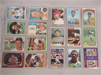 17 ASSORTED BB CARDS (1955 TO 1978):