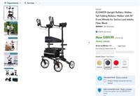 N3614  ELENKER Upright Rollator Walker 10 Fron