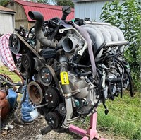 Late Model V8 Engine On Engine Stand