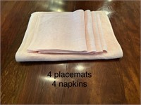 Pale Pink Vintage Placemats & Napkins