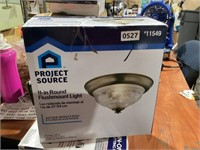 Project Source 1-Light 11.4-in Flush Mount Light