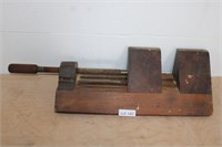 Primitive Wooden, Woodworking Bench Vice
