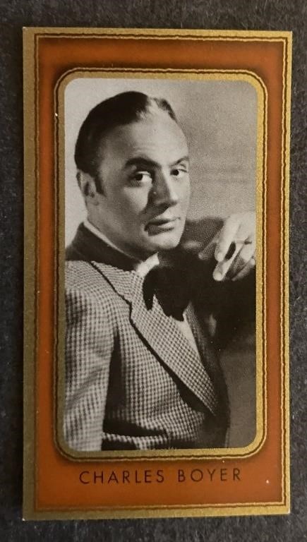 CHARLES BOYER: Antique Tobacco Card (1936)