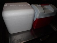 Rubber Maid Travel Cooler & Styrofoam Cooler