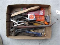 Flat with crescent wrenches, tape measures & more