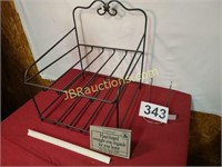 PAPER TRAY WROUGHT IRON STAND