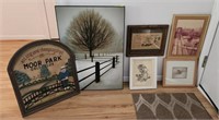 GROUP OF WALL DECOR- MOOR PARK, MISC