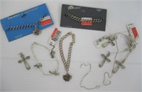 Sterling Silver, Etc. Jewelry Including Chain,