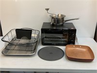 Cookware, Toaster Oven & Dish Rack