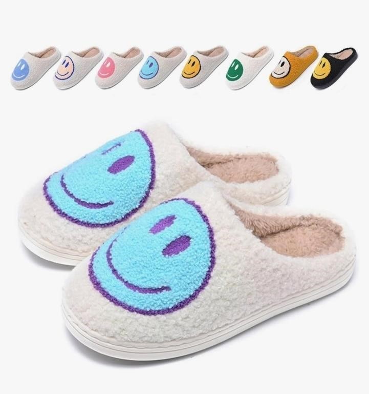 41 size AWONS Retro Smile Slippers for Women Men,