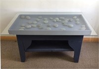 ONE OF A KIND MODERN GLASS TOP DINING TABLE
