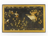 Japanese needlework on silk, Bird of Prey and