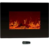 Wide Wall Mounted Electric Fireplace, Portable Roo