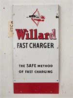 "Willard Fast Charger" Porcelain Single-Sided Sign