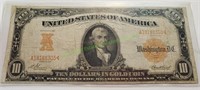 1907 $10 Ten Dollar Gold Seal Certificate Note