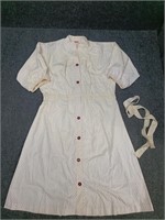 Vintage hand-sewn dress & belt, size large
