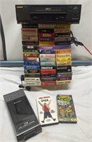 Fisher VHS, Lenox VHS Rewinder & VHS Tapes
