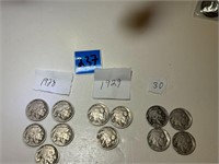 Buffalo Nickels (12) see pic for dates