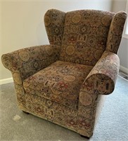 Wingback Tapestry Print Chair