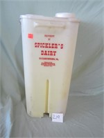 Spickler's Dairy Plastic Milk Container w/ Drain