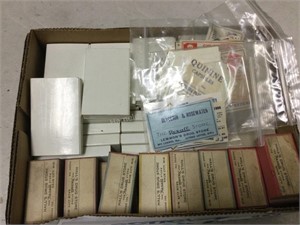 Vintage pharmacy boxes and labels