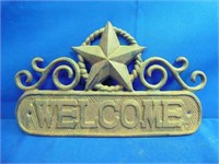 Cast Iron Welcome Sign